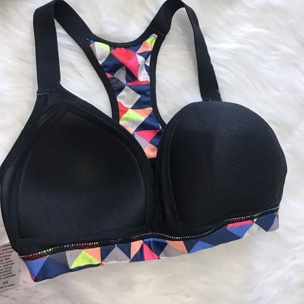 Maurice’s All in‎ Motion Sports Bra XS multicolored Strappy back